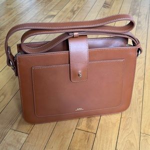 A.P.C. Brown Leather Shoulder Bag